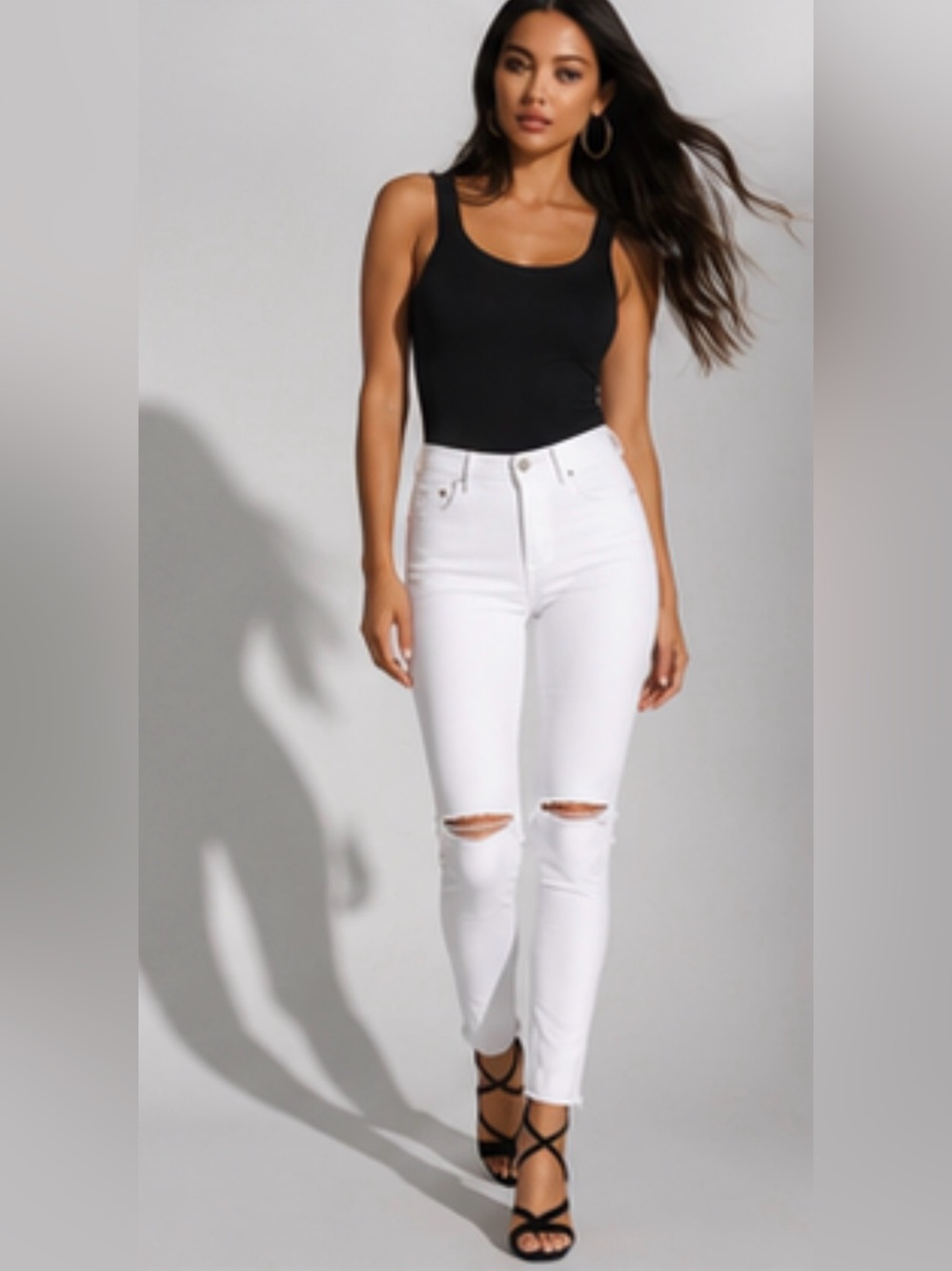 Urban Outfitters White Ankle Skinny Jeans-